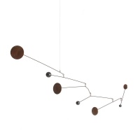 Подвижный Подвесной предмет декора из металла и массива дерева Isaac единый размер каштановый AM.PM  фото, kupilegko.ru